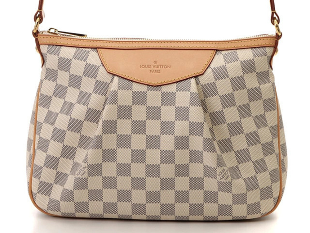LOUIS VUITTON bag Siracusa Damier Azur White